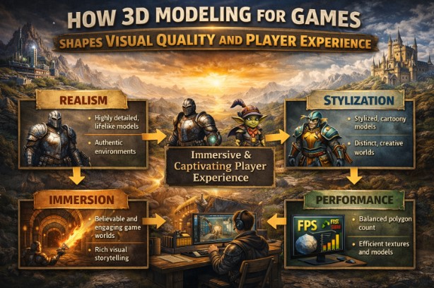 How 3D Modeling for Games Shapes Visual Quality and Player Experience
